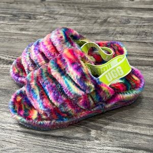 New UGG Fluff Yeah Pixelate Slipper Slides